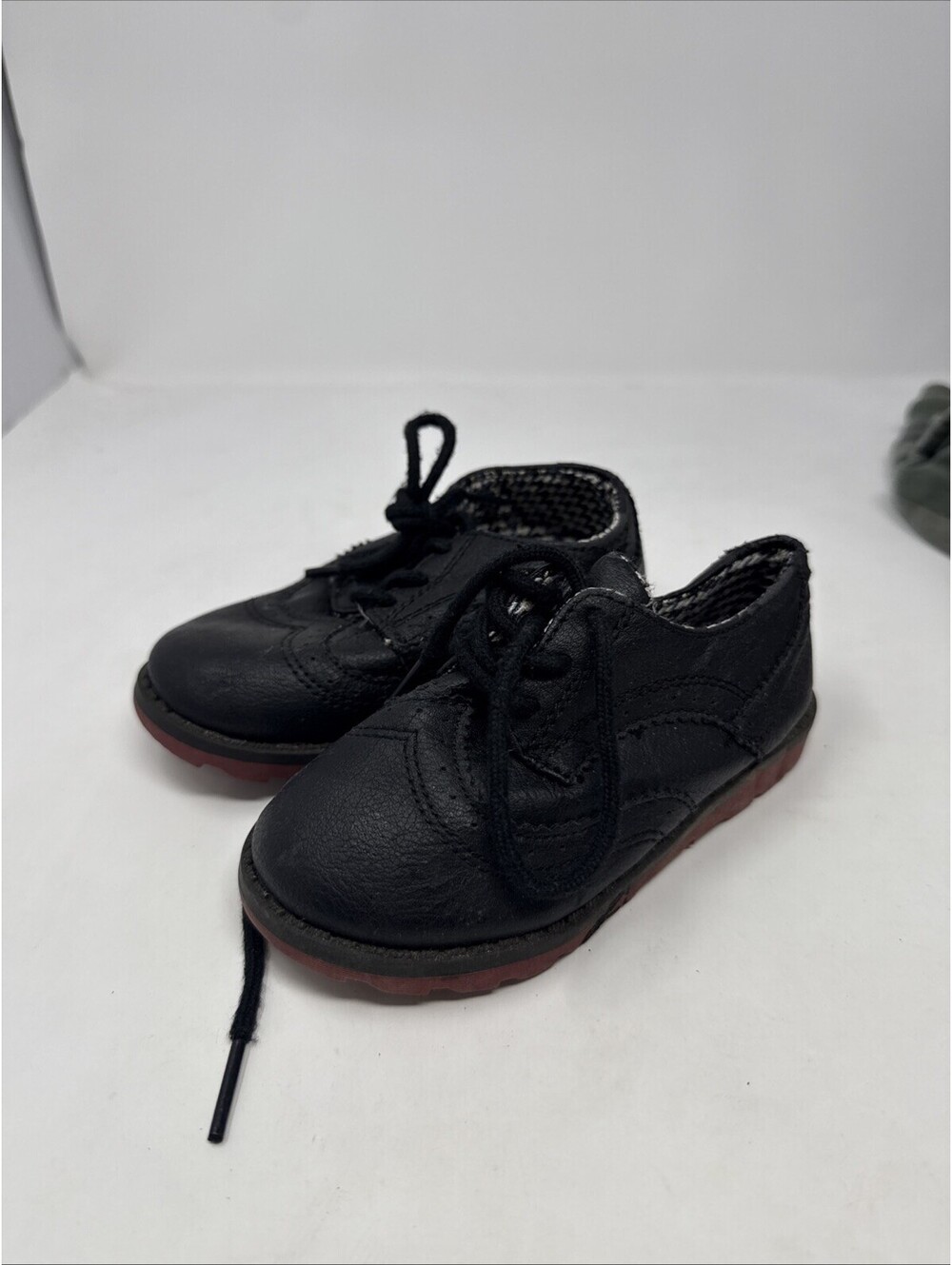 Carters Black Size 7 Infant Dress Shoes